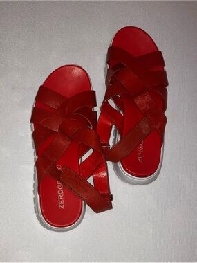 Cole Haan ZeroGrand Orange Strappy Slide Sandals for Women size 5B